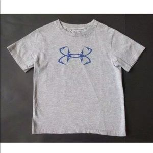 Under Armour Youth 6 Heat Gear Gray Blue Shirt Top